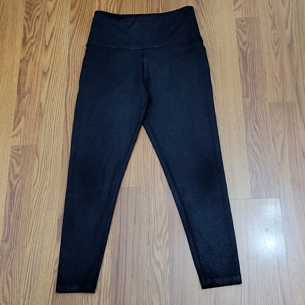 Victoria's Secret PINK Ultimate Black Shine Sparkle HR Leggings/ XS